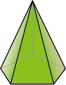Piramide pentagonal erregularra